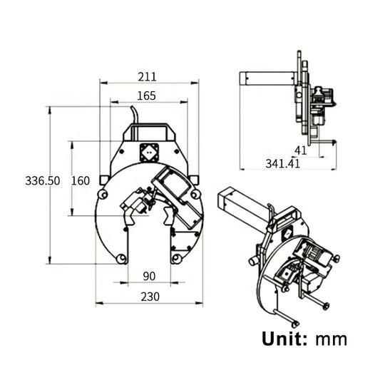 Máquina de soldadura orbital de cabezal abierto MWG-48 